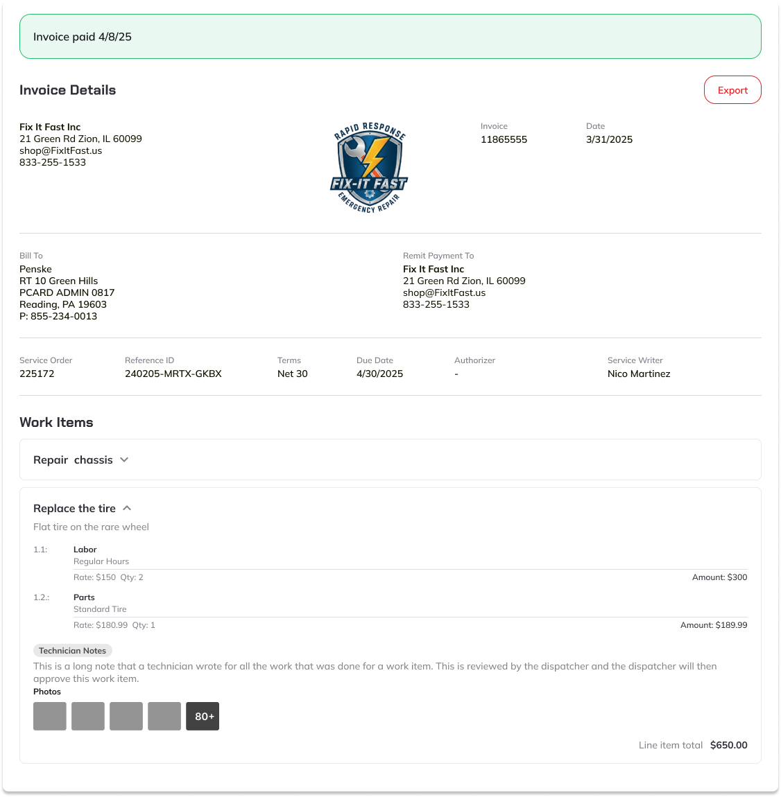 Automated and Clean Invoicing